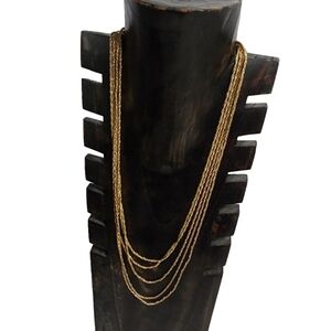 MULTI STRANDS GOLD CHAIN  FASHION NECKLACE